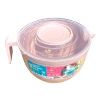 Bol mixer cu capac din plastic 3L (Roz pal)