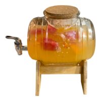 Borcan limonada din sticla cu robinet si suport 3L