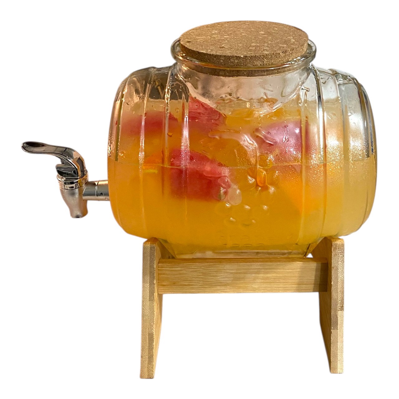 Borcan limonada din sticla cu robinet si suport 3L - imagine 4