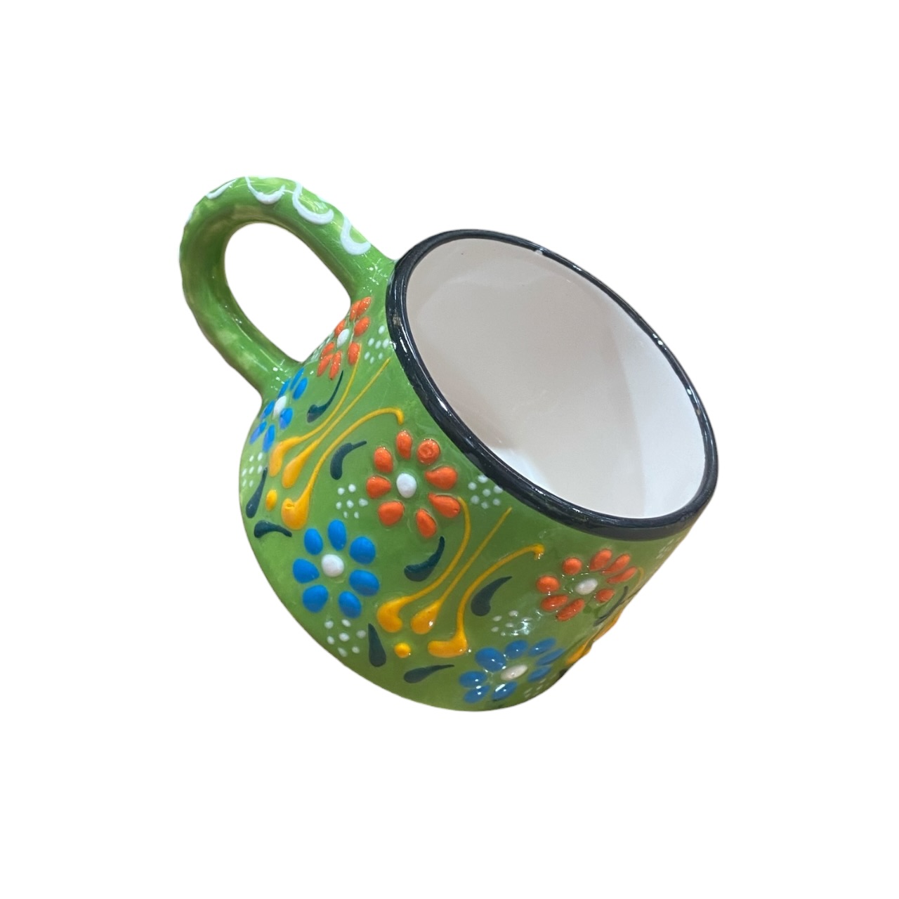 Cana ceramica mica, pictat manual 200 ml - imagine 8