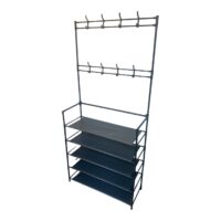 Cuier metalic haine, cu suport pantofi 80x171 cm