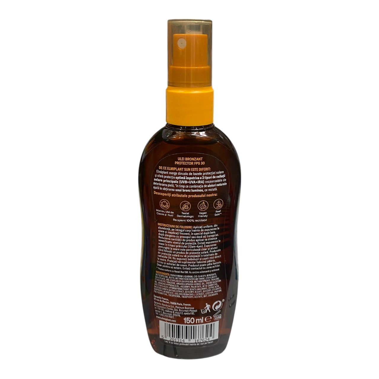 Elmiplant sun, Ulei spray bronzare rapida SPF 30, 150ml - imagine 2