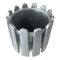 Ghiveci plastic pentru flori, model gard 15,5 cm (Gri) NR 1