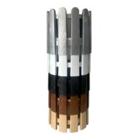 Ghiveci plastic pentru flori, model gard 19 cm (Maro) NR 2