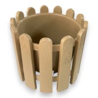 Ghiveci plastic pentru flori, model gard 23,5 cm (Crem) NR 3