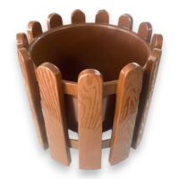 Ghiveci plastic pentru flori, model gard 23,5 cm (Maro) NR 3