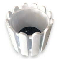 Ghiveci plastic pentru flori, model gard 29,5 cm (Alb) NR 4