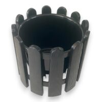 Ghiveci plastic pentru flori, model gard 29,5 cm (Negru) NR 4