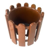 Ghiveci plastic pentru flori, model gard 19 cm (Maro) NR 2
