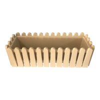 Jardiniera plastic pentru flori, model gard 9L (Crem)
