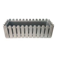 Jardiniera plastic pentru flori, model gard 9L (Gri)
