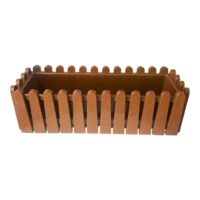 Jardiniera plastic pentru flori, model gard 9L (Maro)