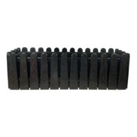 Jardiniera plastic pentru flori, model gard 9L (Negru)