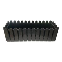 Jardiniera plastic pentru flori, model gard 9L (Negru)