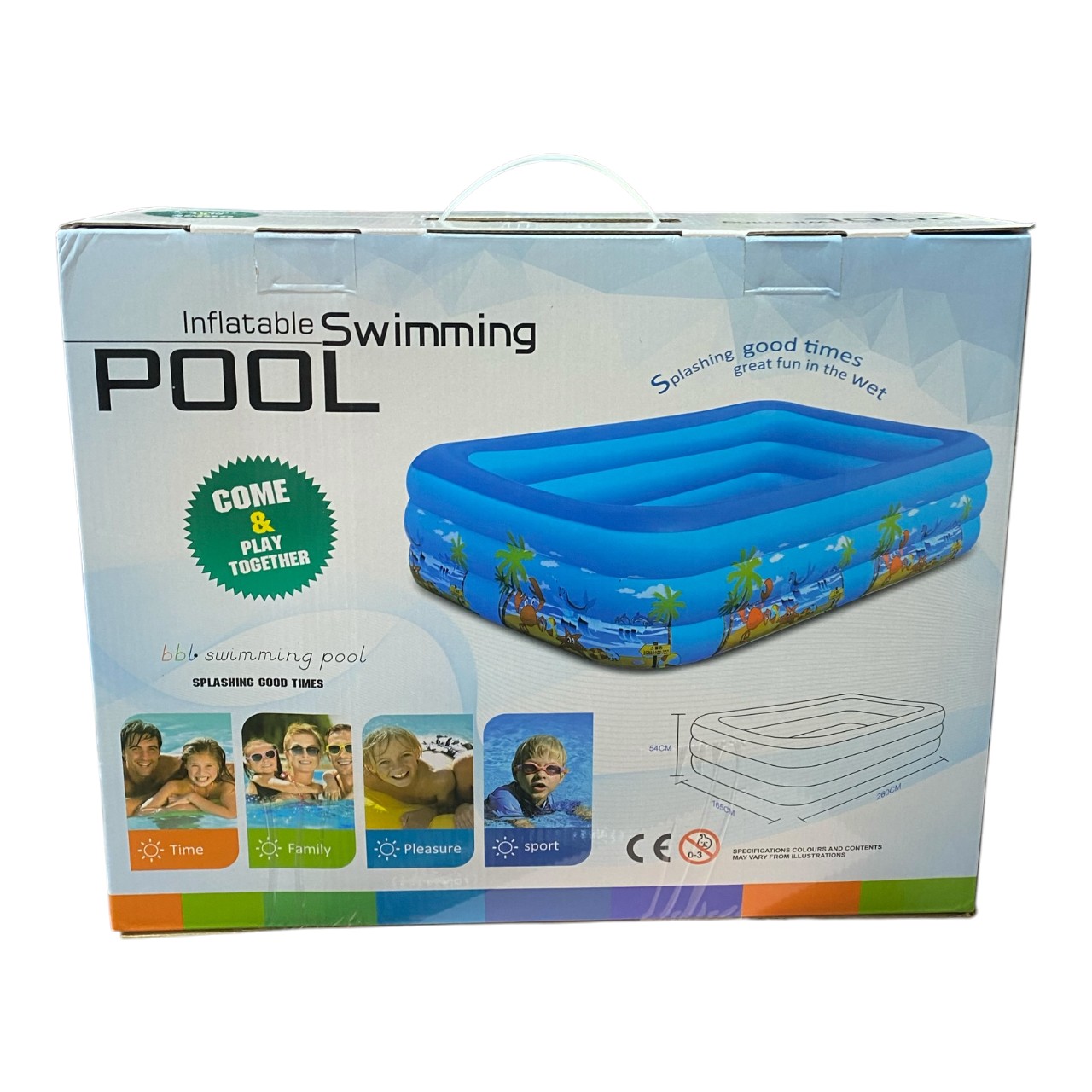 Piscina gonflabila BBL multicolor 165 x 260 x 54 cm - imagine 2