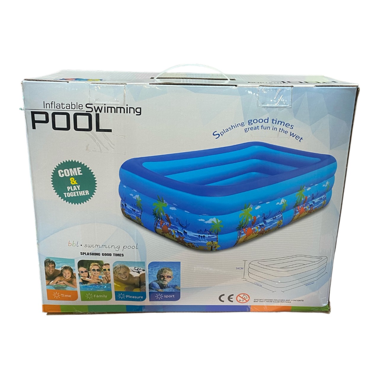 Piscina gonflabila BBL multicolor 172 x 290 x 54 cm - imagine 2