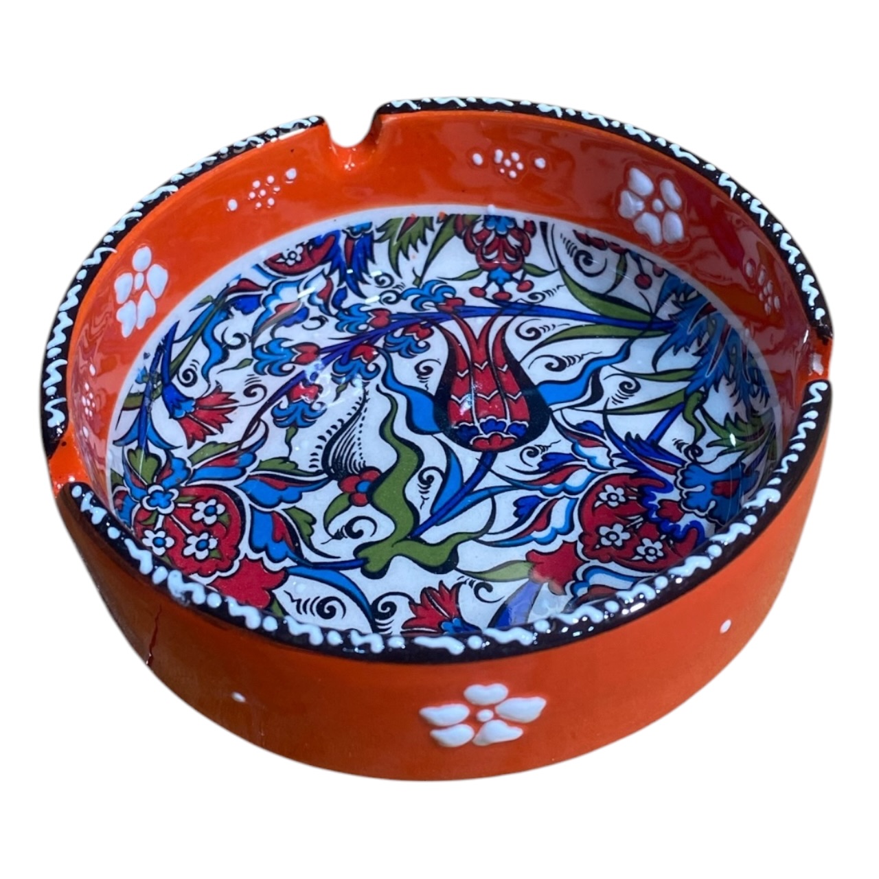 Scrumiera ceramica , pictata manual 11 cm - imagine 3