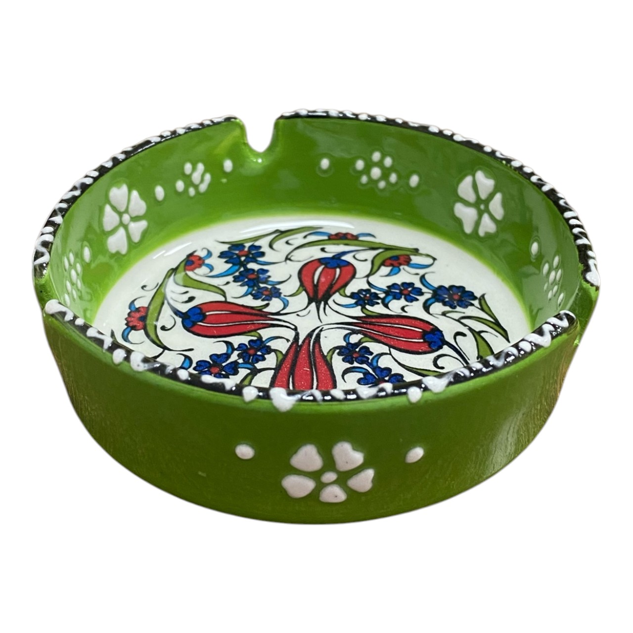Scrumiera ceramica , pictata manual 11 cm - imagine 5