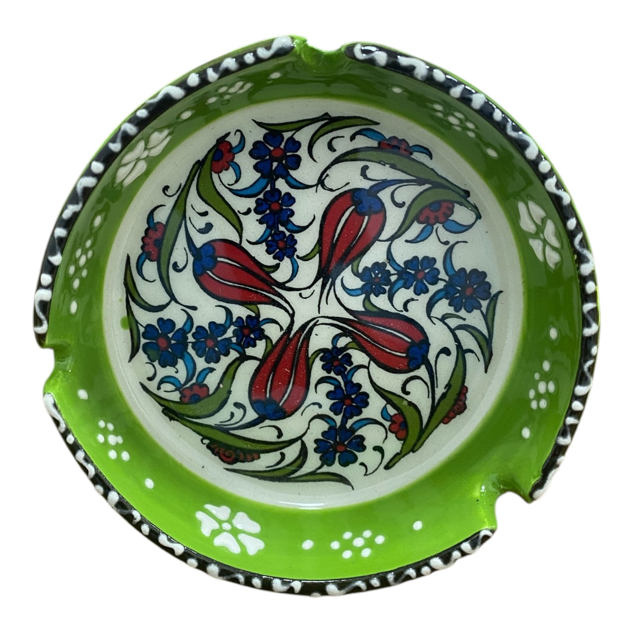 Scrumiera ceramica , pictata manual 11 cm - imagine 6