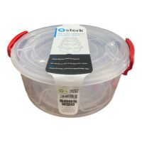 Set 4 cutii alimentare rotunde Sterk Maya 0.3L, 0.6L, 1.2L, 2,4L