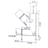 Soba racheta cu suport pentru ceaun 72 cm (100x100mm)