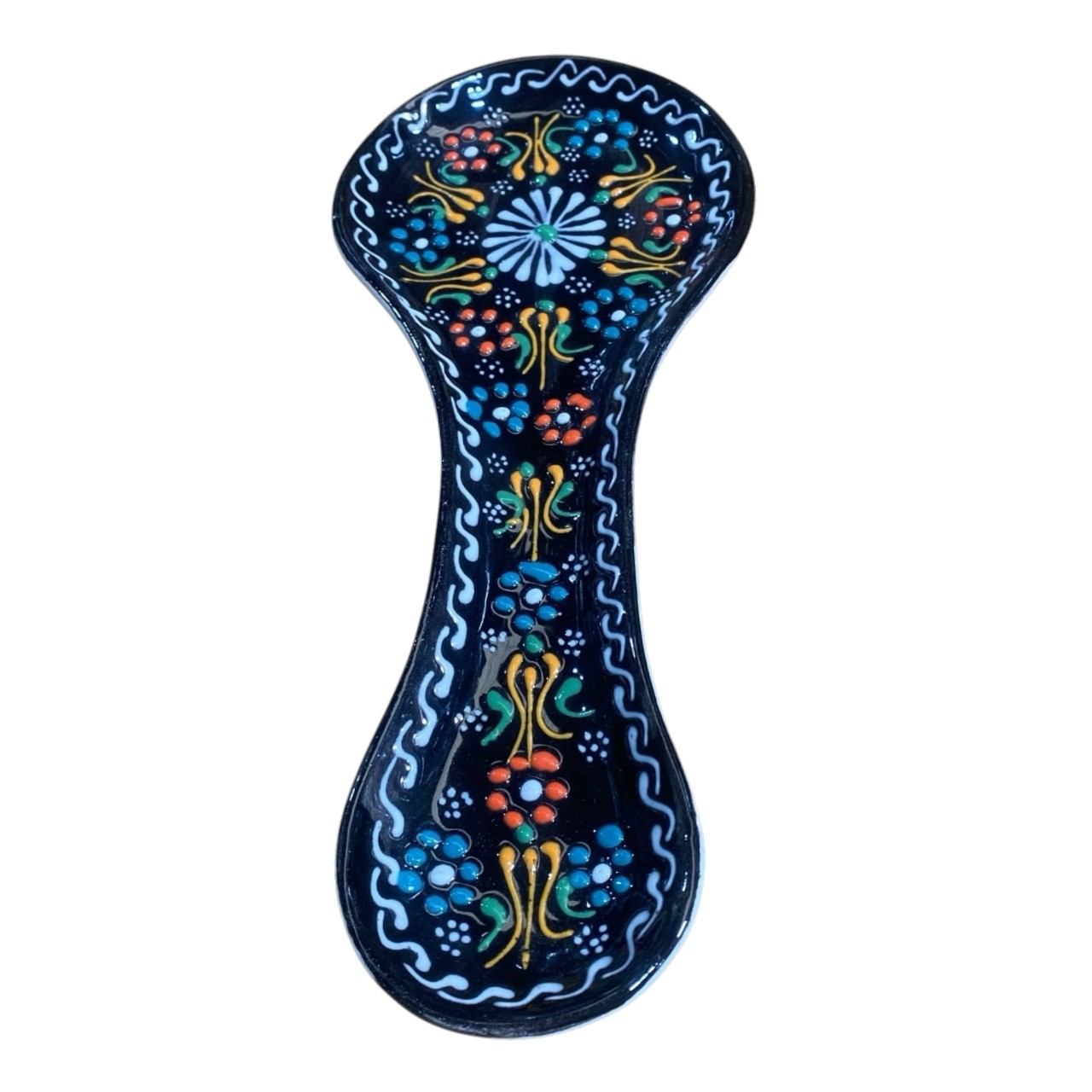 Suport lingura ceramica, pictat manual 25 cm
