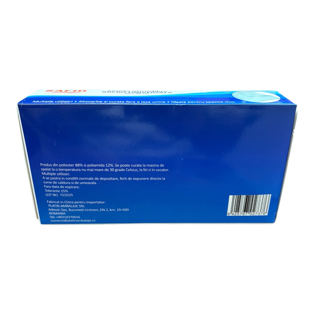 Laveta microfibra universala la cutie 20x20 cm (multisuprafete), 12 bucati - imagine 2