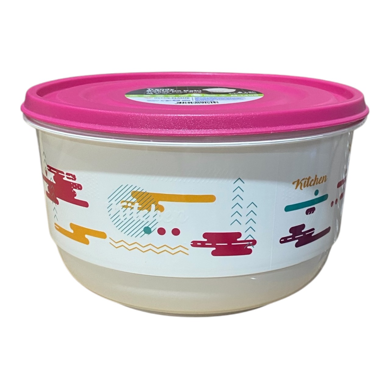 Cutie alimente rotunda , cu model si capac color 1,8 L