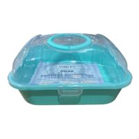 Cutie patrata din plastic pentru prajituri, 25 cm