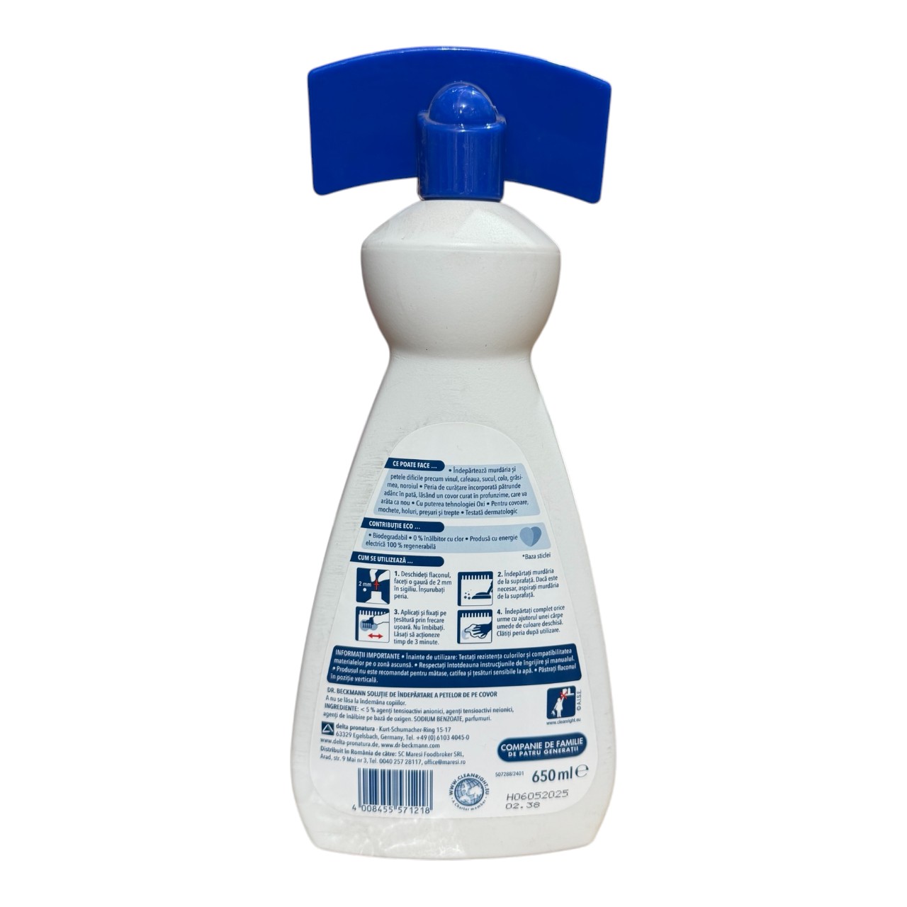 Dr. Beckmann Detergent cu perie pentru covoare, 650 ml - imagine 2