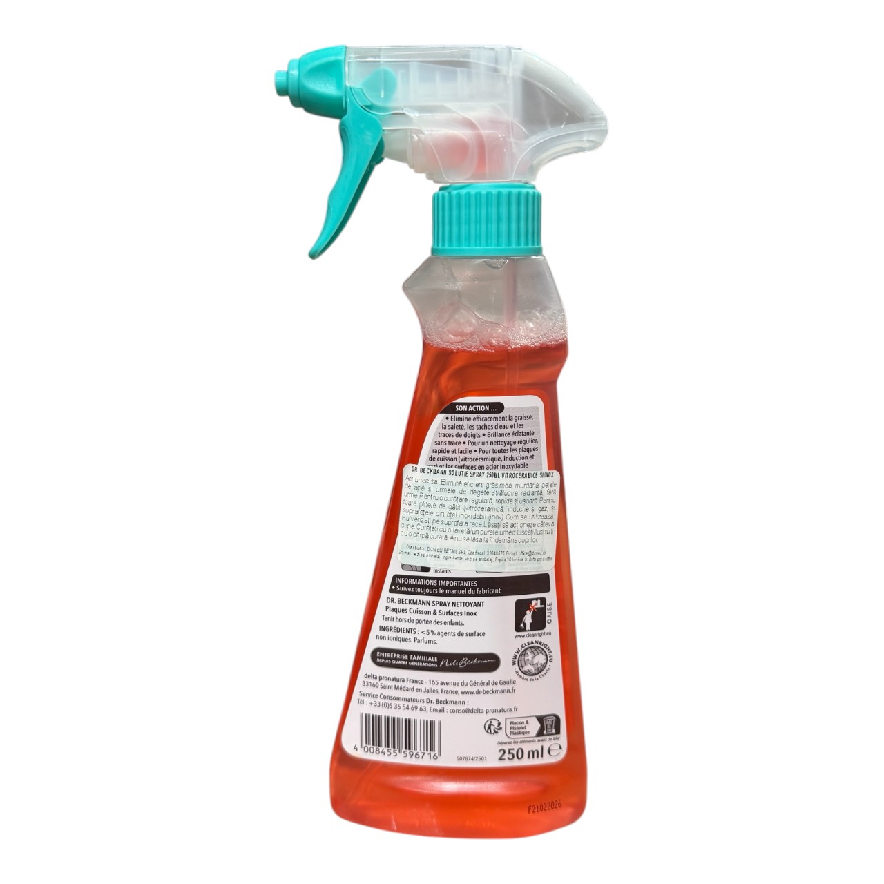 Dr. Beckmann Solutie Spray vitroceramice si inox, 250 ml - imagine 2
