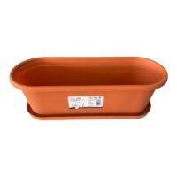 Jardiniera Smart Pots din plastic pentru flori, (Caramizu) 50 cm