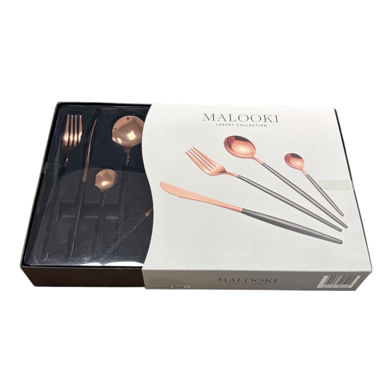 Malooki Set Tacamuri din otel inoxidabil, 24 piese