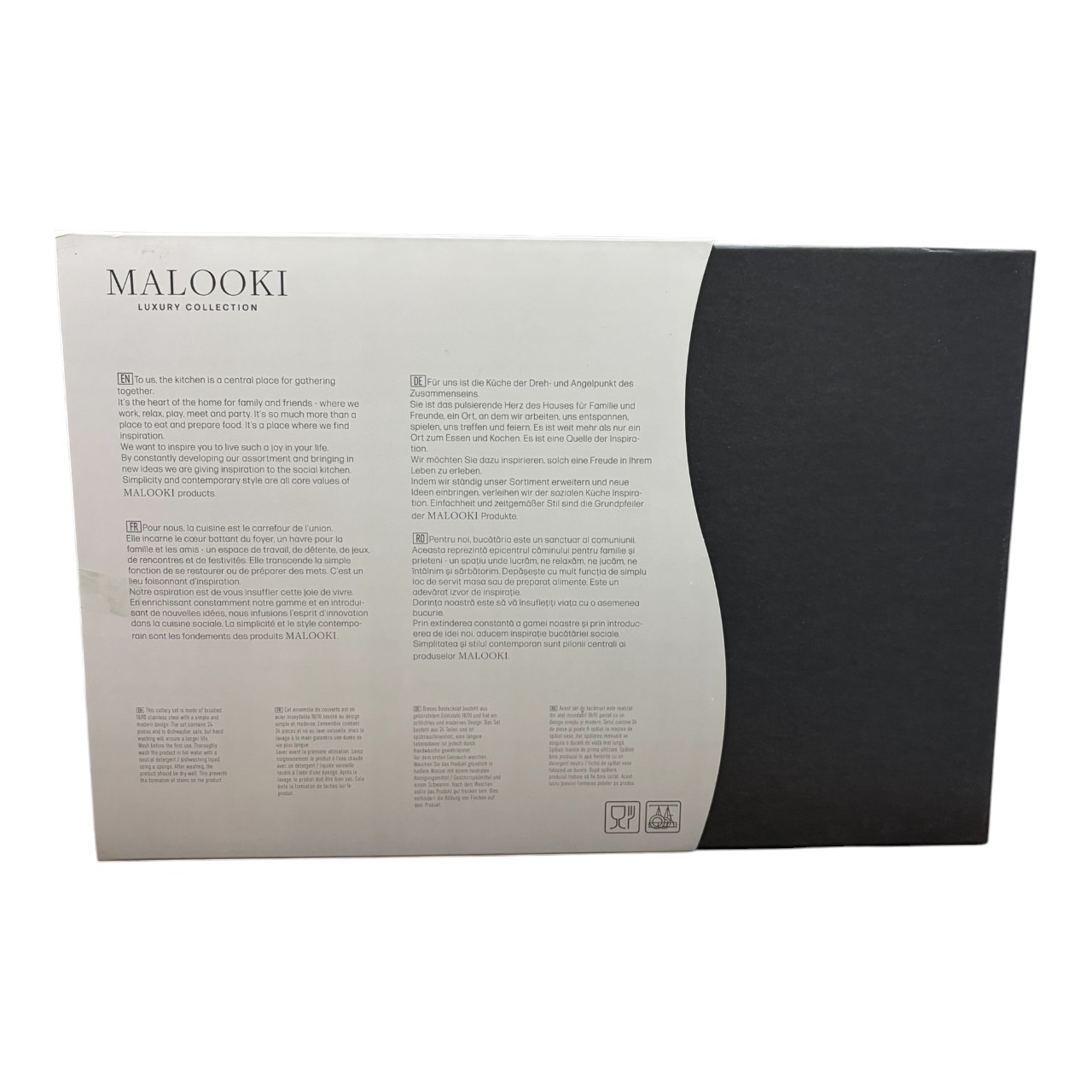 Malooki Set Tacamuri din otel inoxidabil, 24 piese - imagine 3