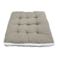 Perna pentru scaun, textil si blana (Gri) 40×40 cm