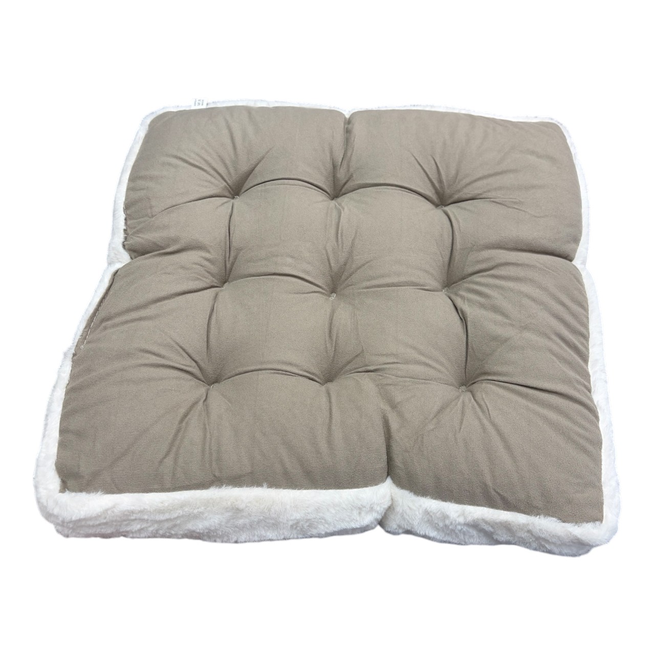 Perna pentru scaun, textil si blana (Roz pal) 40×40 cm - imagine 2
