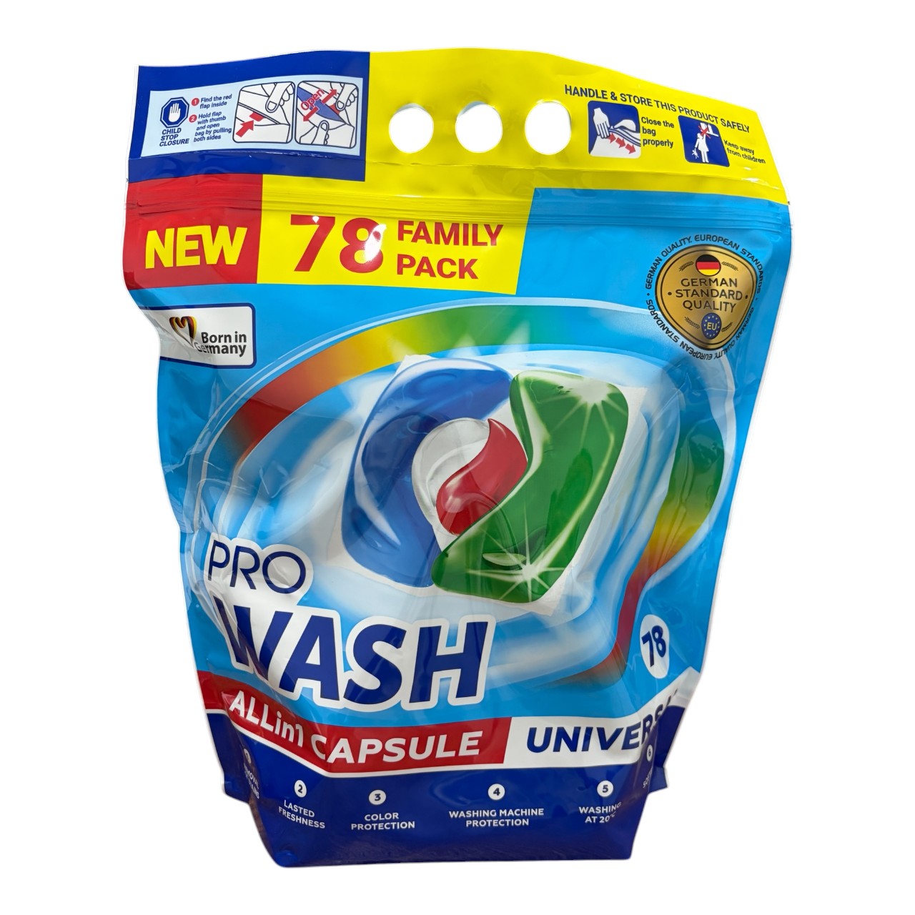 Wash Pro Allin1, Detergent capsule universal, 78 bucati