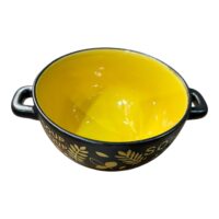 Bol ceramic supa cu maner, interior color 14 cm