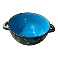 Bol ceramic supa cu maner, interior color 14 cm