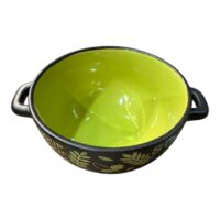 Bol ceramic supa cu maner, interior color 14 cm