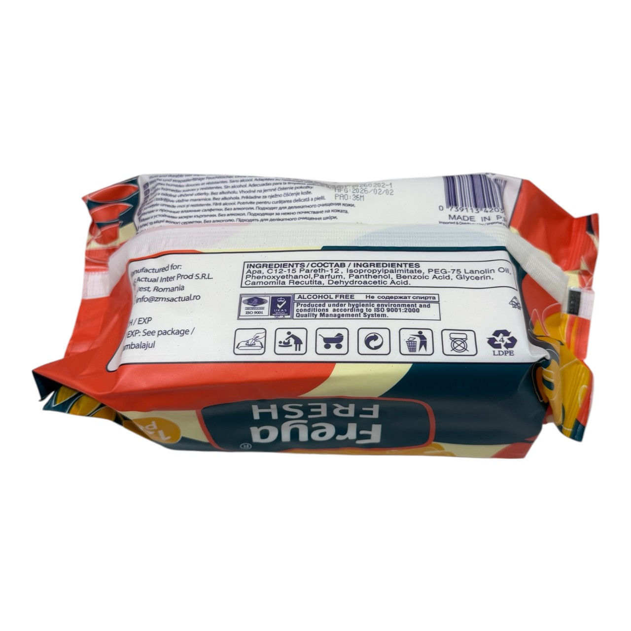 Freya Fresh Servetele umede Papaya, 120 bucati - imagine 2