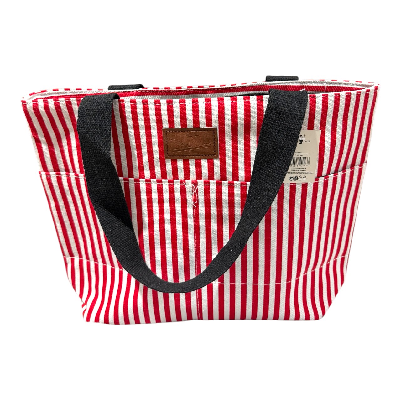 Geanta Plaja Textil cu model si fermoar, 41x34x12 cm - imagine 3