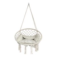 Hamac scaun suspendat cu perna din textil, 80 cm