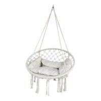 Hamac scaun suspendat cu perna din textil, 80 cm