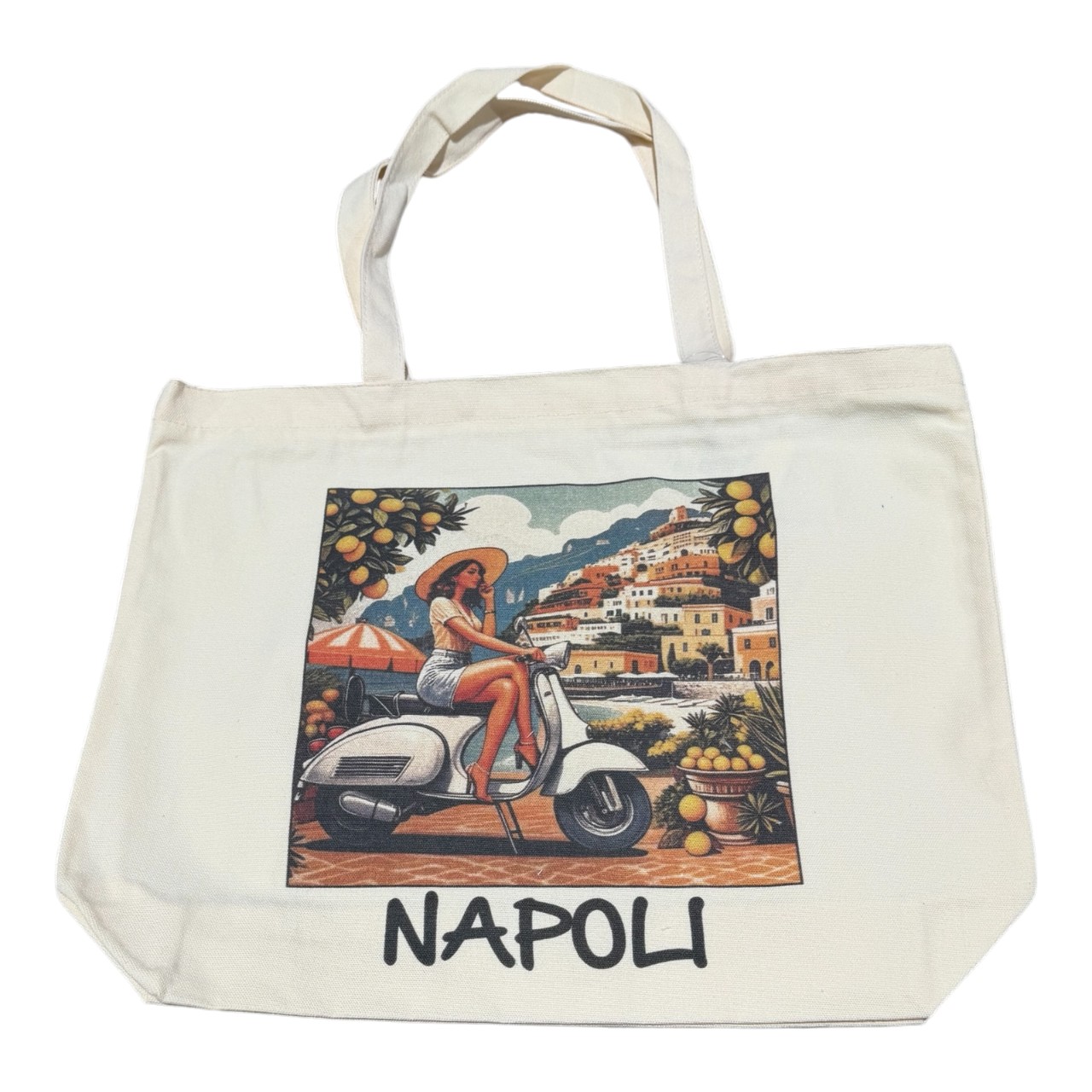 Sacosa Textil cu model si fermoar, 46x36x11 cm