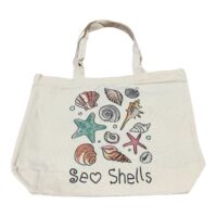 Sacosa Textil cu model si fermoar, 46x36x11 cm