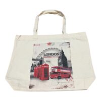 Sacosa Textil cu model si fermoar, 46x36x11 cm