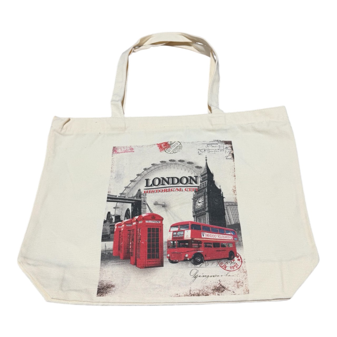 Sacosa Textil cu model si fermoar, 46x36x11 cm - imagine 3