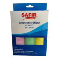 Safir Set Laveta microfibra uz mixt 33x33 cm (multisuprafete), 3 bucati