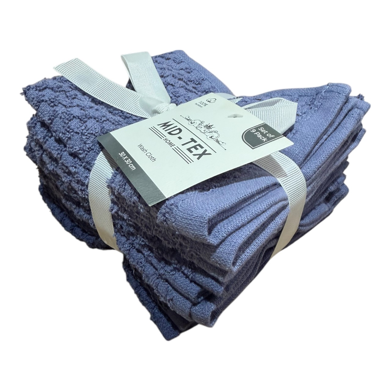 Set 9 Prosop bucatarie bumbac (Albastru), 30x30 cm